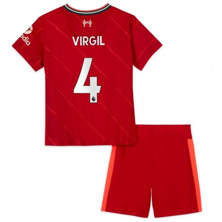 Liverpool Virgil van Dijk 4 Domaći Dječji Komplet Dresovi za Nogomet 2021-2022 (+ kratke hlače)